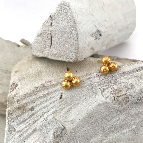 Flower Gold Nuggets Earrings